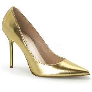 4 Inch Heel CLASSIQUE-20 Gold Met Pu