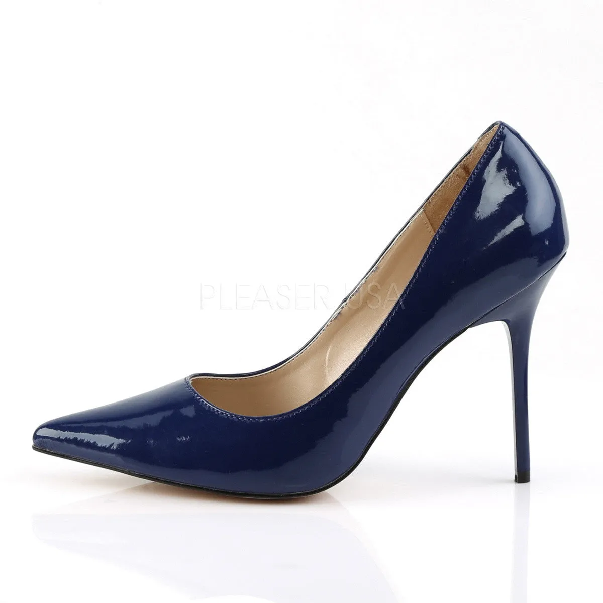 4 Inch Heel CLASSIQUE-20 Navy Blue Pat