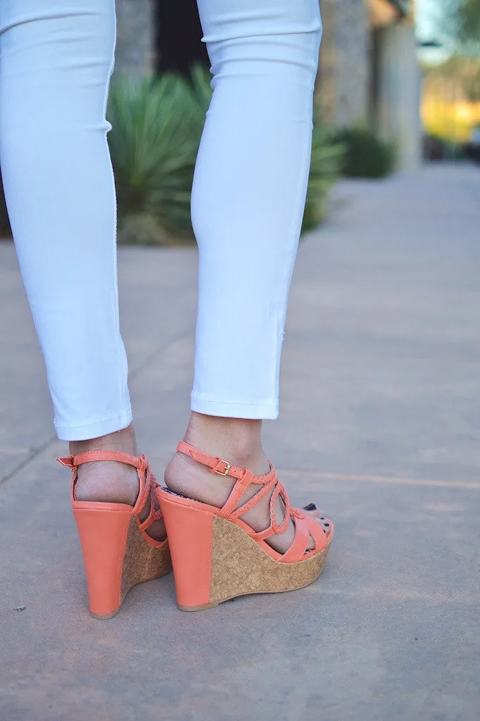 A Walk In The Clouds Wedges - Peach