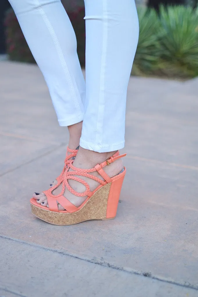 A Walk In The Clouds Wedges - Peach