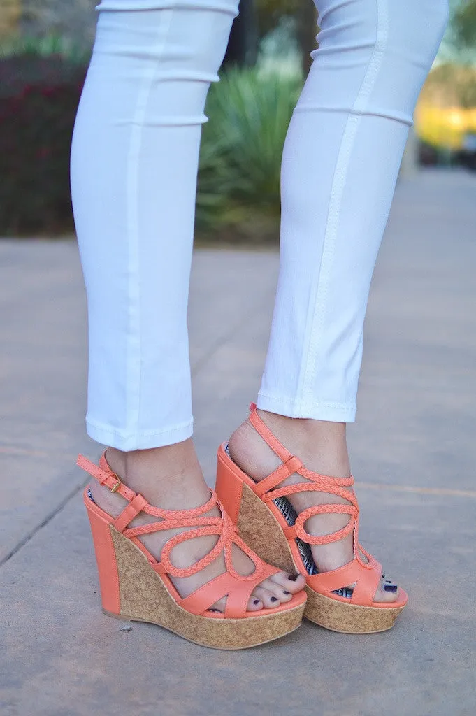 A Walk In The Clouds Wedges - Peach