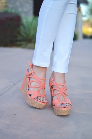 A Walk In The Clouds Wedges - Peach