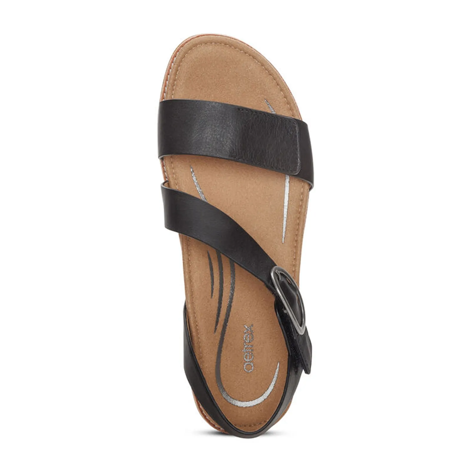 Aetrex Tamara Backstrap Sandal (Women) - Black