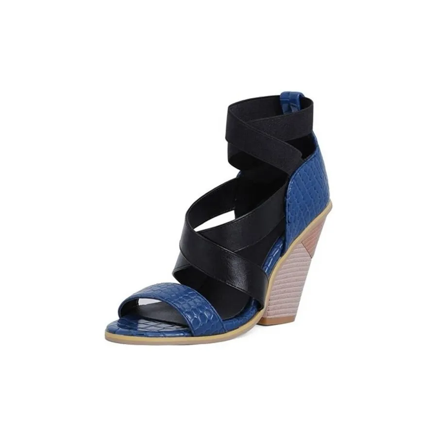 AlliWrap Exotic Patchwork High Heel Sandals