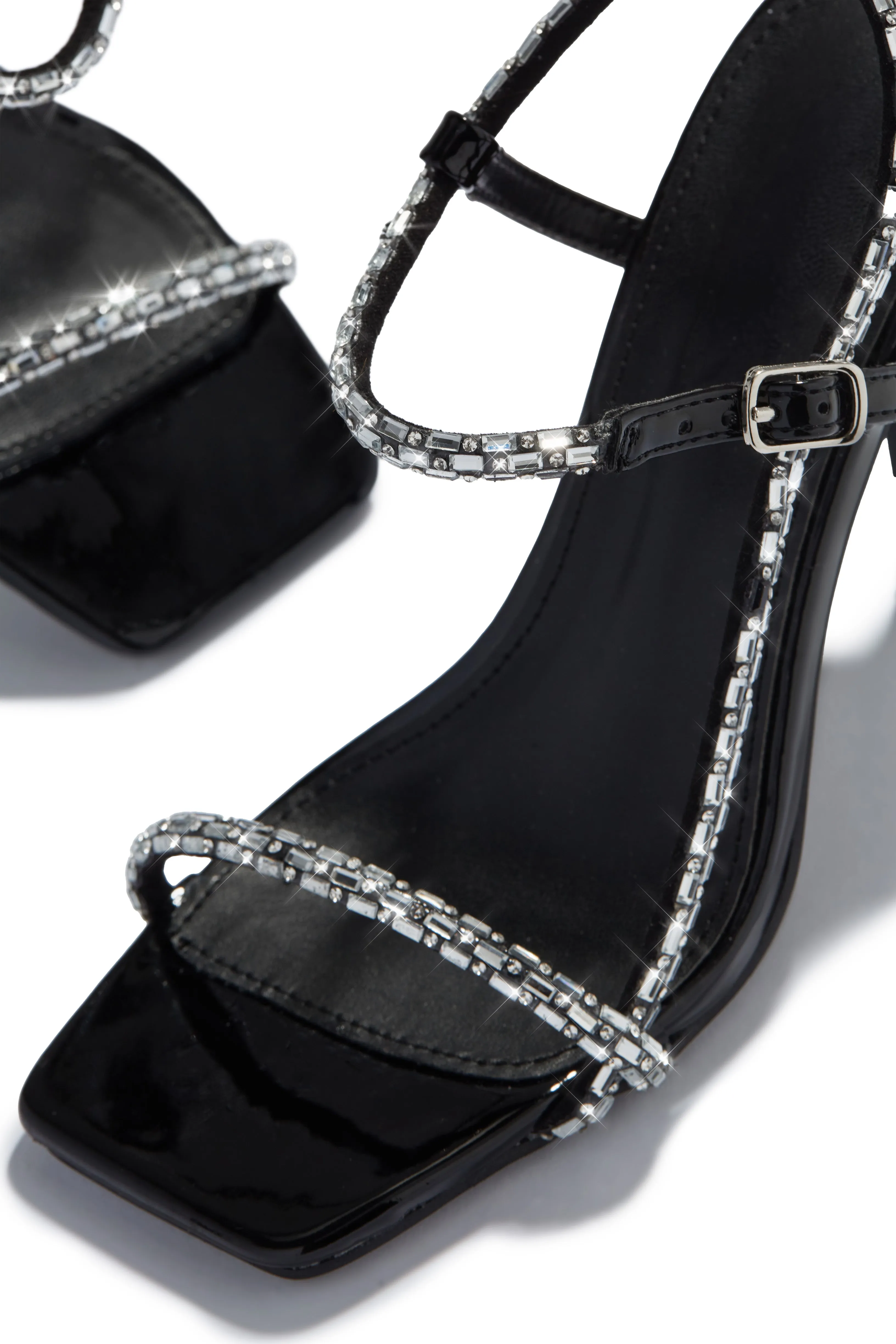 Anella Embellished Heels - Black