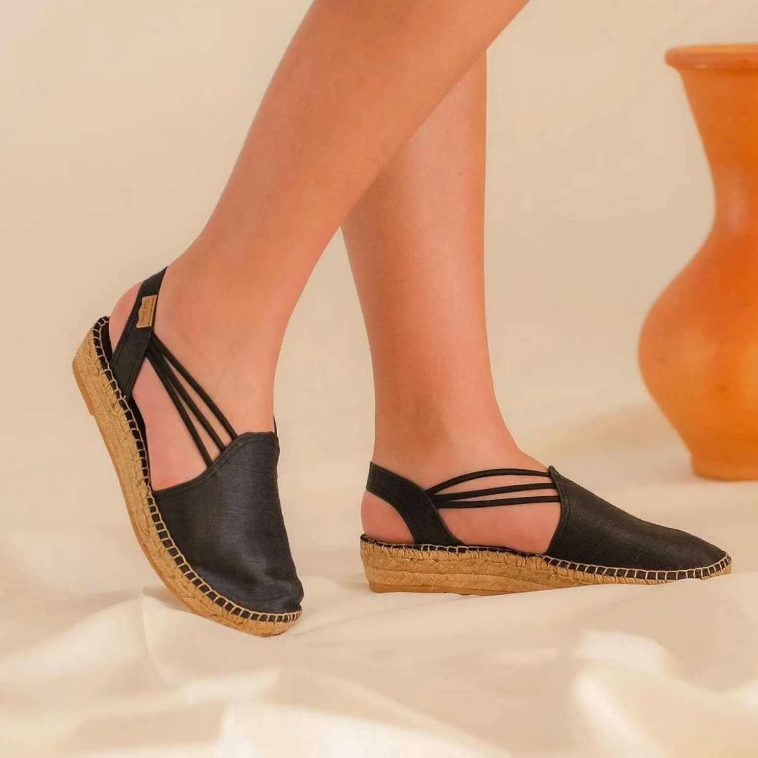 Basic Silk Wedge Espadrille for Women - Neus