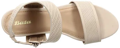 BATA PISA Womens Stylish Beige Heeled Sandals, UK Size 7 (6618901)