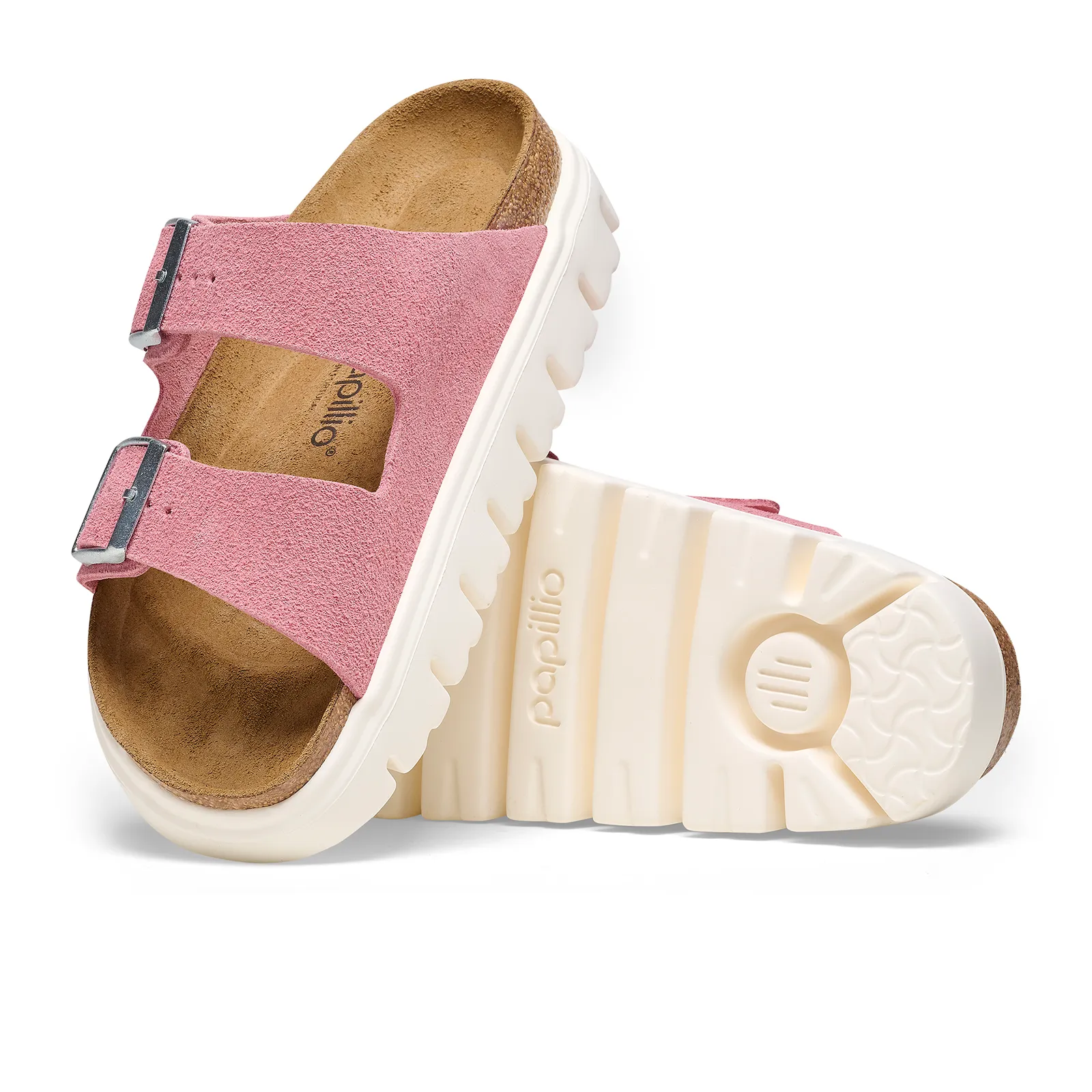 Birkenstock Arizona Chunky Slide Sandal (Women) - Candy Pink Suede