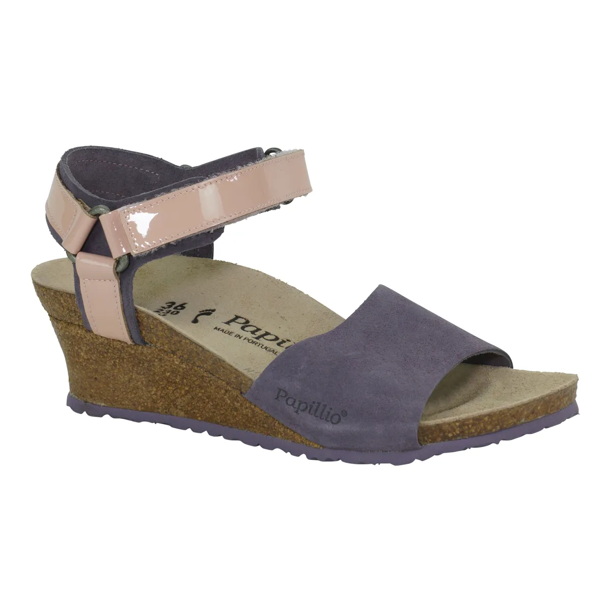 Birkenstock Papillio Women's Eve Sandals Suede Leather PVC Grey 37 N