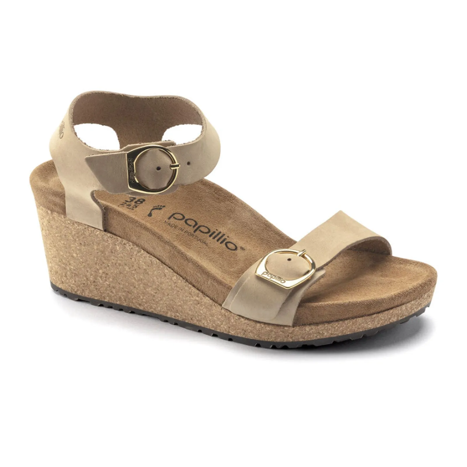 Birkenstock Soley Ring-Buckle Wedge Sandal (Women) - Sandcastle Leather