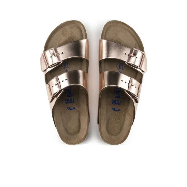 Birkenstock Women's Arizona Soft Footbed Leather White Copper