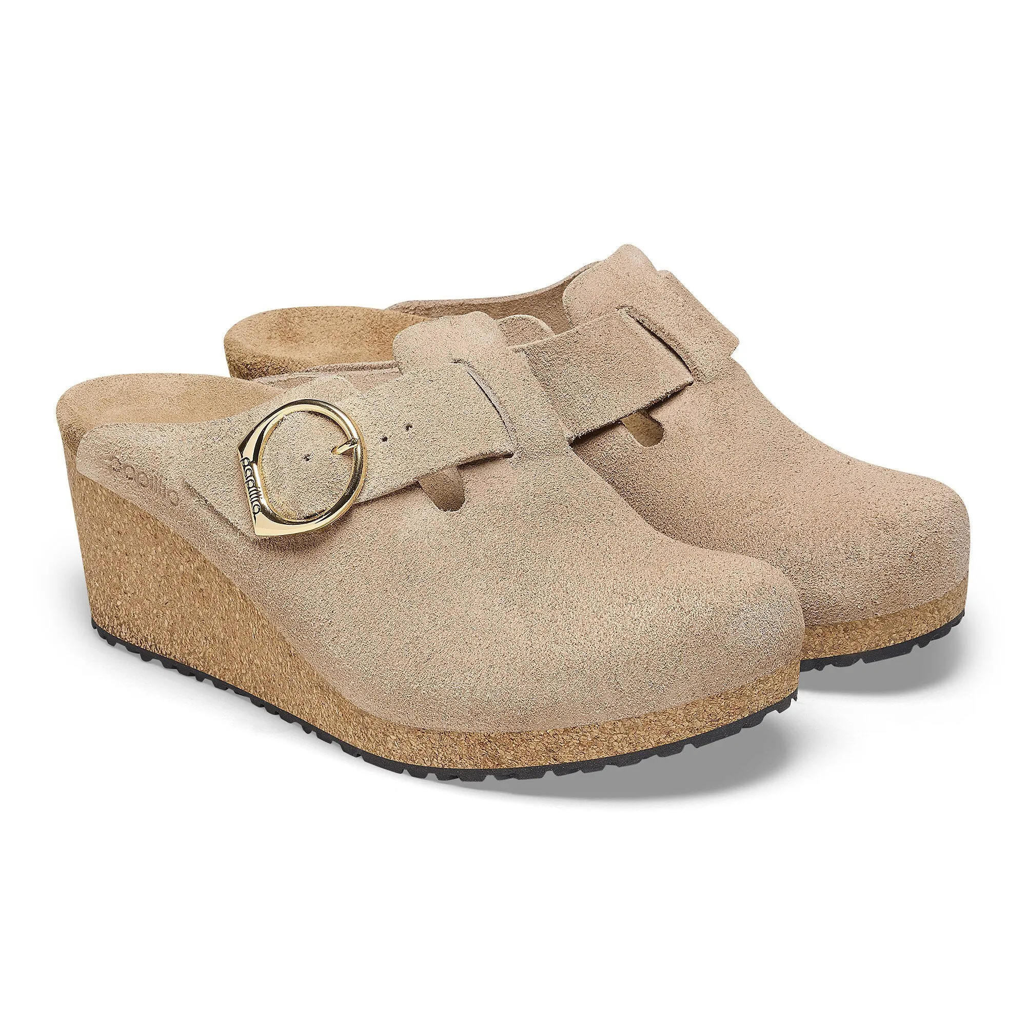 Birkenstock Womens Fanny Ring Buckle Suede Leather Warm Sand