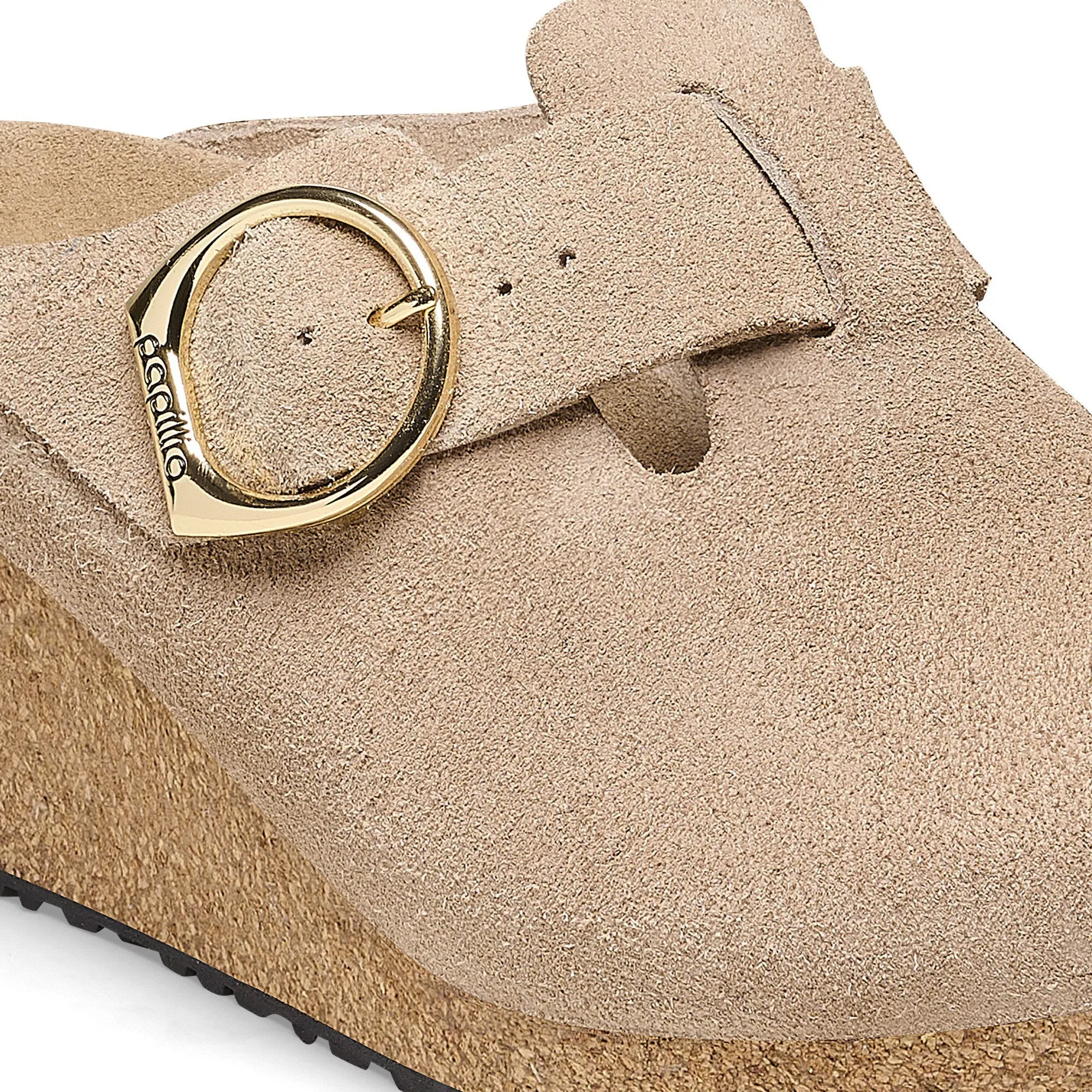 Birkenstock Womens Fanny Ring Buckle Suede Leather Warm Sand