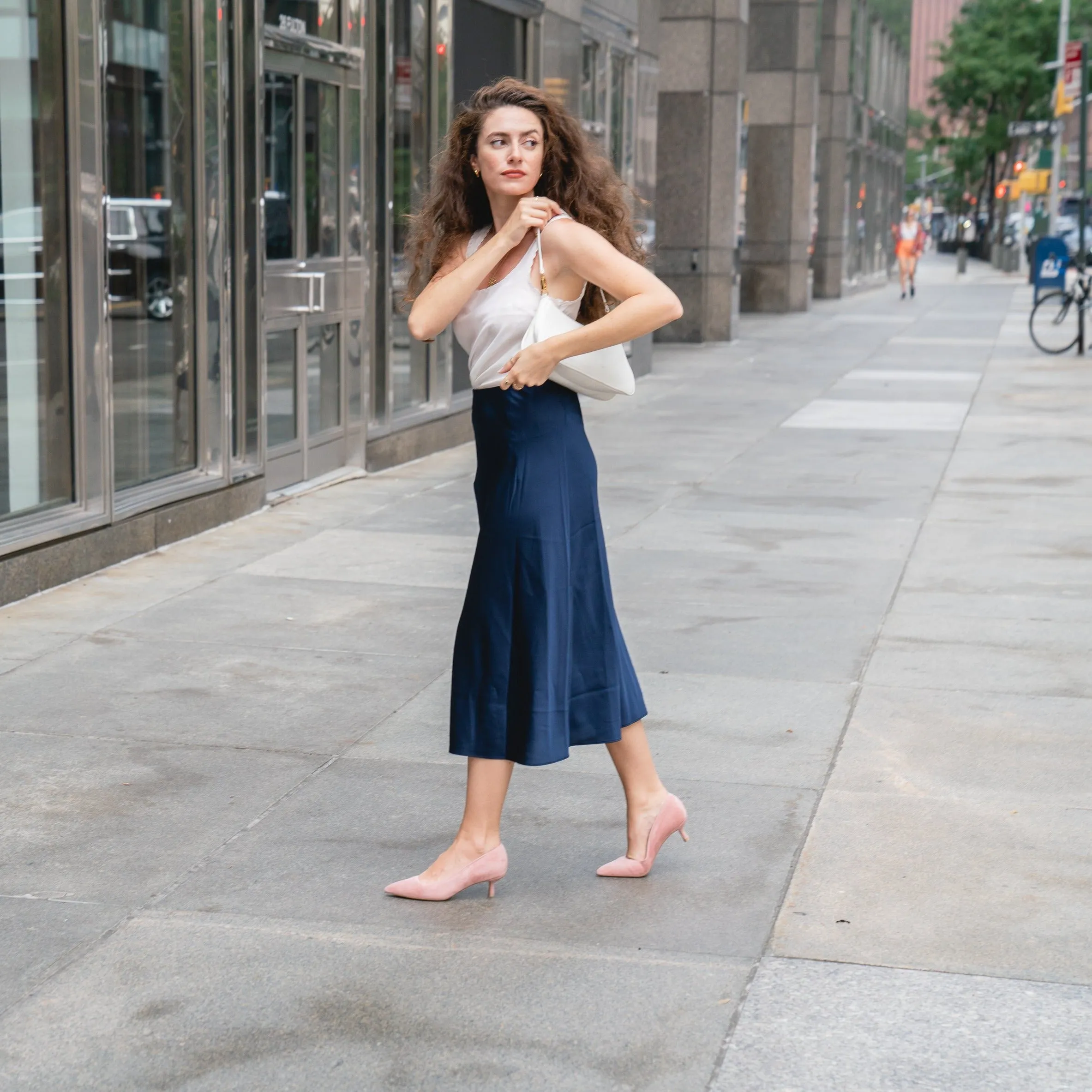 Blissful Blush Suede Kitten Heel