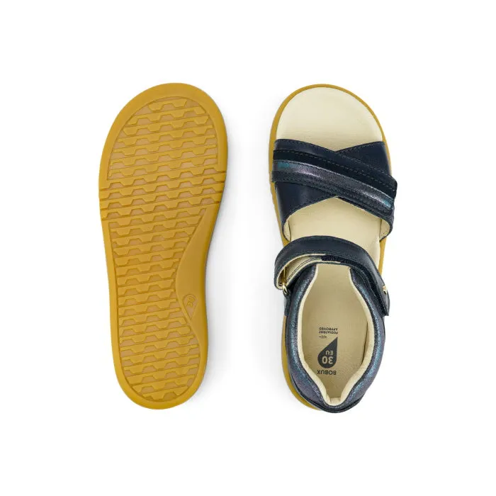 Bobux Kids   Plus Girls Magic Navy Leather Sandal 838801