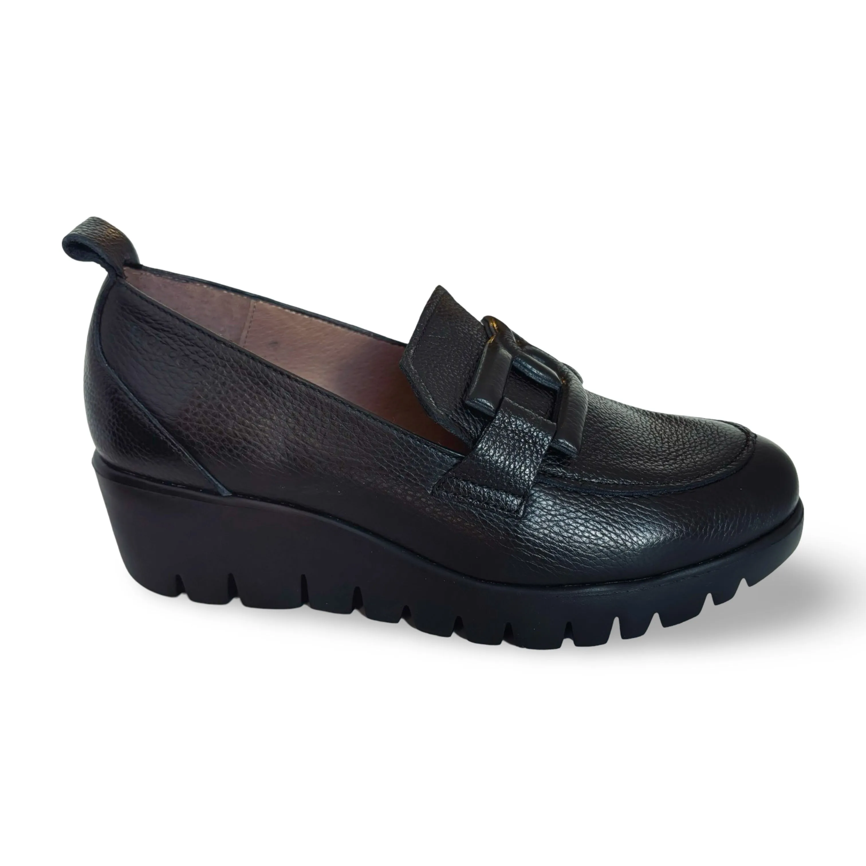 C33303 Black Loafer Wedge