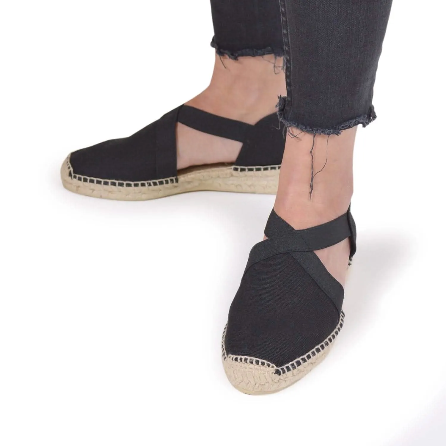 Canvas  Espadrille with Jute Sole for Women - Elastic