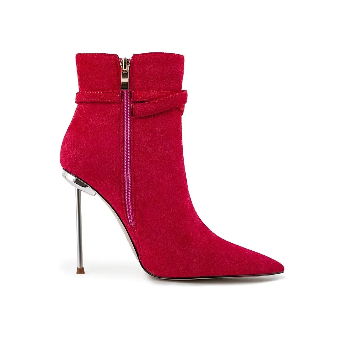 Chic Pointed Toe Stiletto Ankle Boots