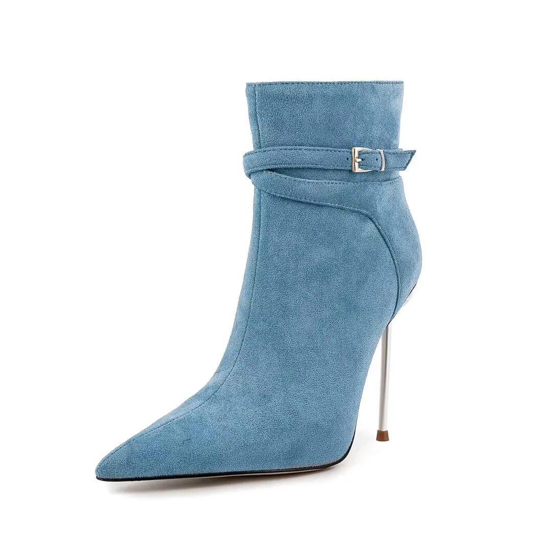 Chic Pointed Toe Stiletto Ankle Boots