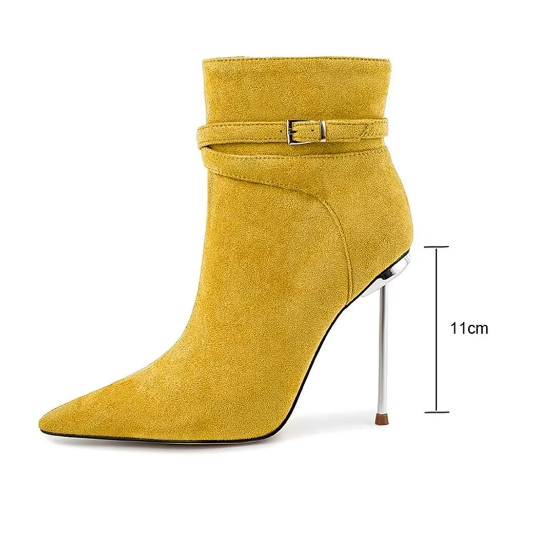 Chic Pointed Toe Stiletto Ankle Boots