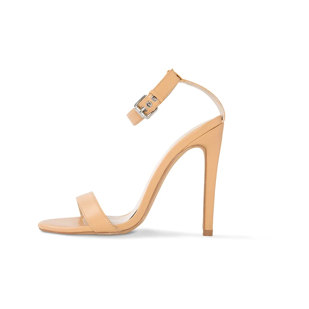 Cima Nude Vegan Leather Heels