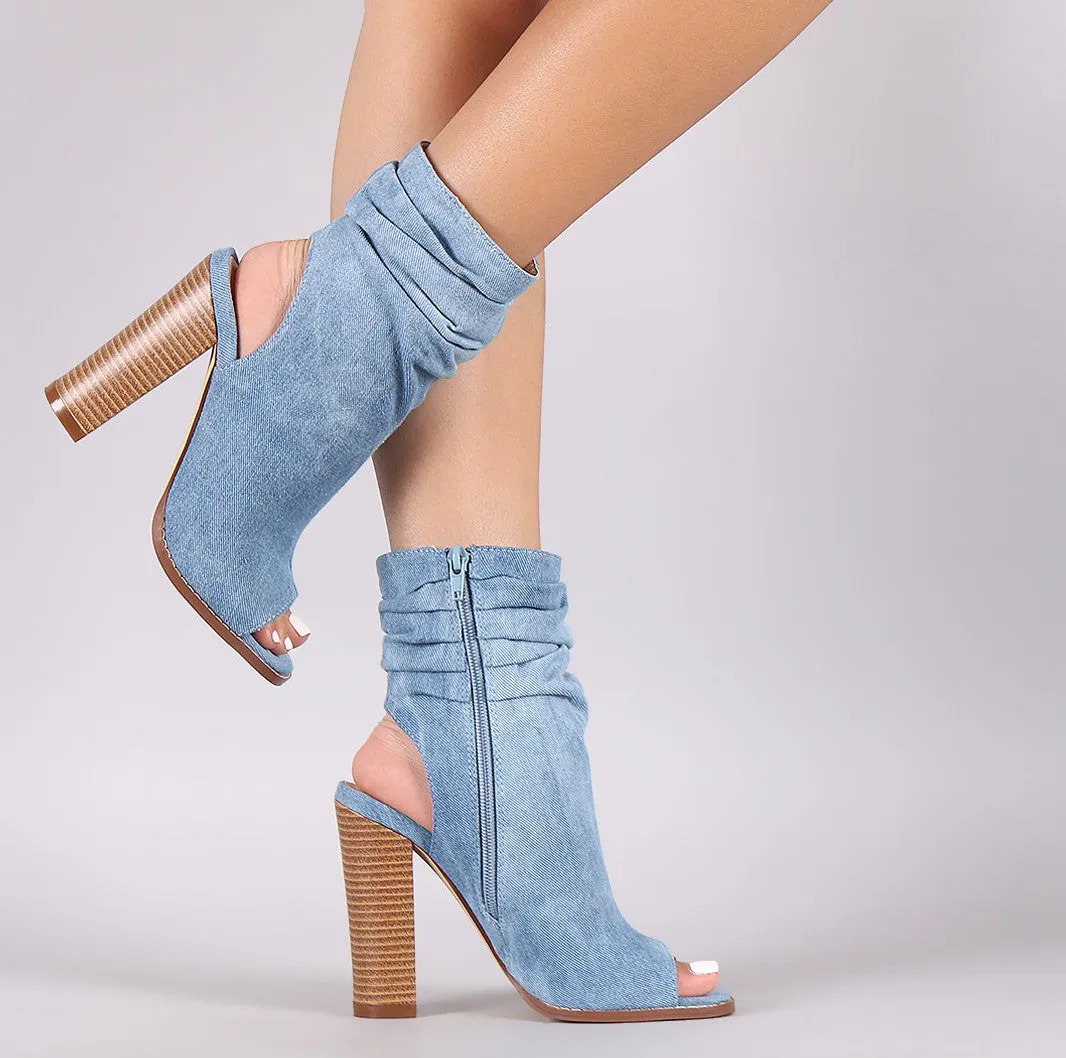 Denise Open Toe Booties