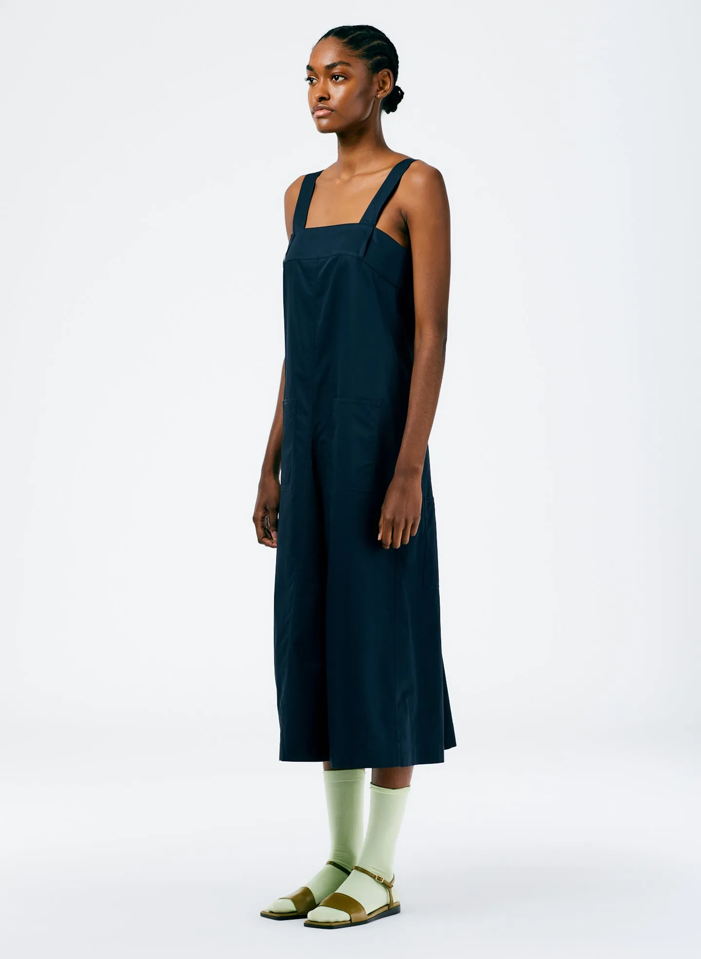 Eco Poplin Overall Midi Dress