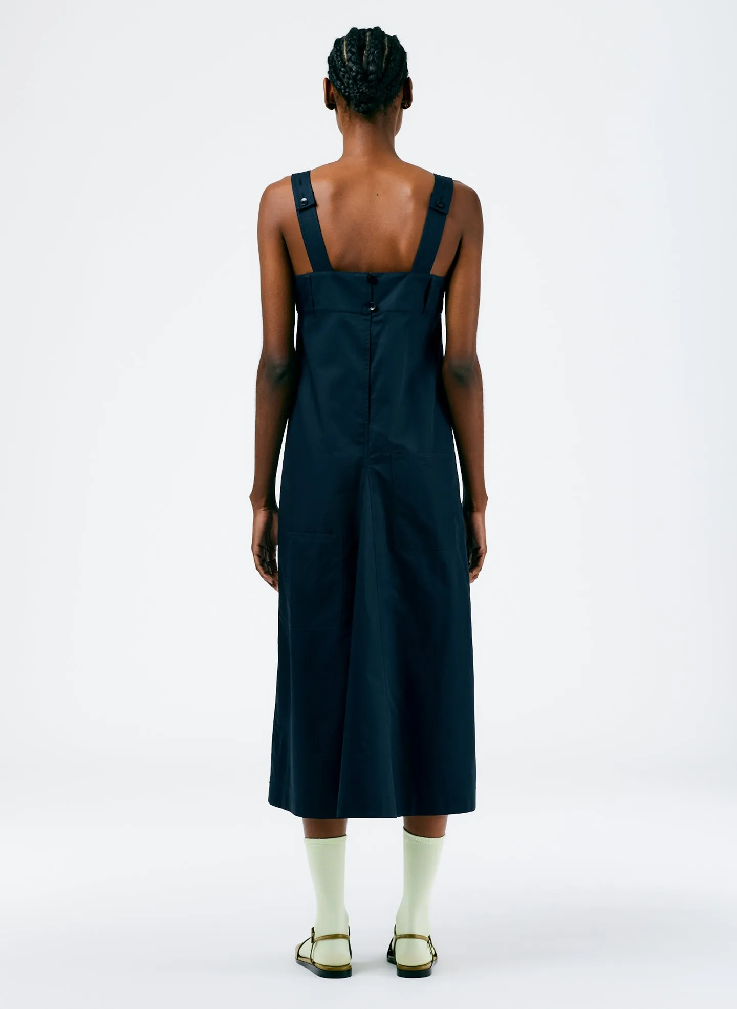 Eco Poplin Overall Midi Dress