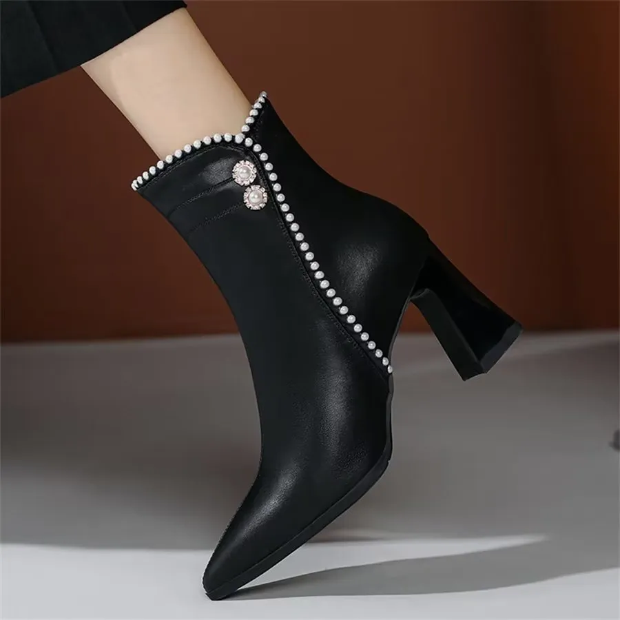 Elegant Zipper Pointed Toe Lace-Up High Heel Boots