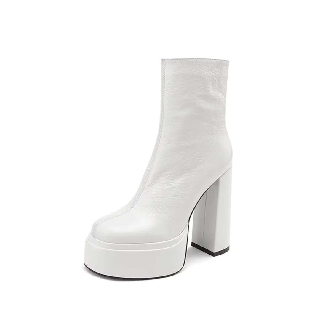 Eleganza LeatherLux High-Heel Winter Boots