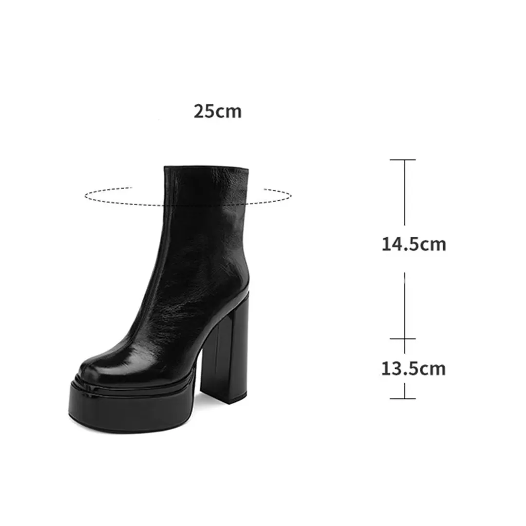 Eleganza LeatherLux High-Heel Winter Boots