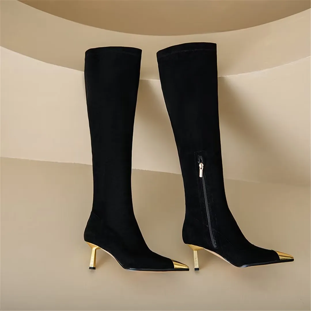 FlockChic Handmade Pointed High Boots