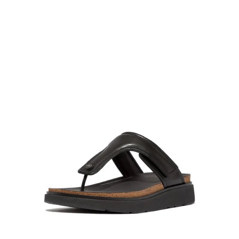 Gen-Ff Adj. Padded-Leather Toe-Post Sandals