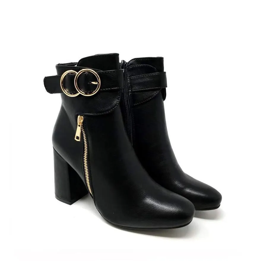 Gi-Gi Ankleboot Gold Zip & Buckles