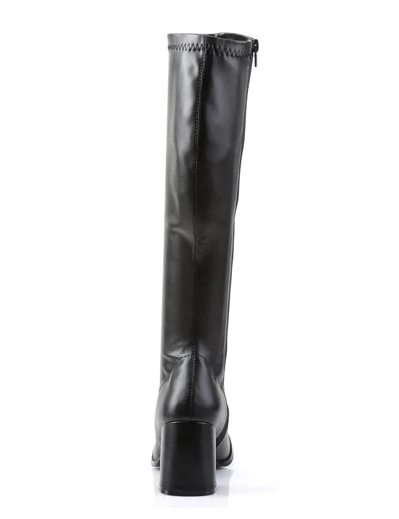 GOGO 300 BOOTS - BLACK VEGAN LEATHER ✰ PRE ORDER ✰