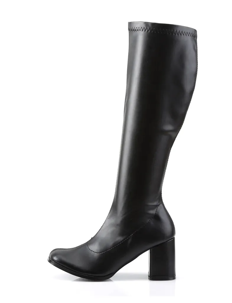 GOGO 300 BOOTS - BLACK VEGAN LEATHER ✰ PRE ORDER ✰