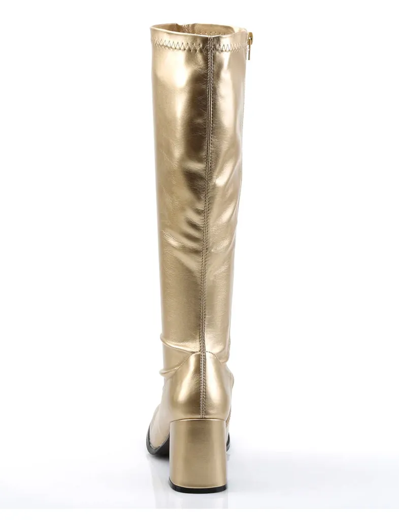 GOGO 300 BOOTS - GOLD STRETCH ✰ PRE ORDER ✰