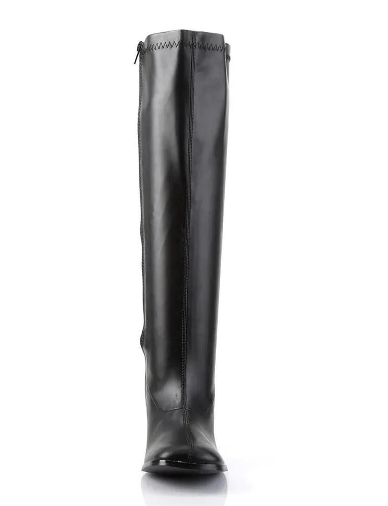 GOGO 300 BOOTS WIDE CALF - BLACK VEGAN LEATHER ✰ PRE ORDER ✰