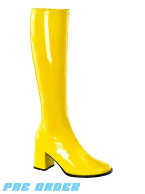 GOGO 300 BOOTS - YELLOW STRETCH ✰ PRE ORDER ✰