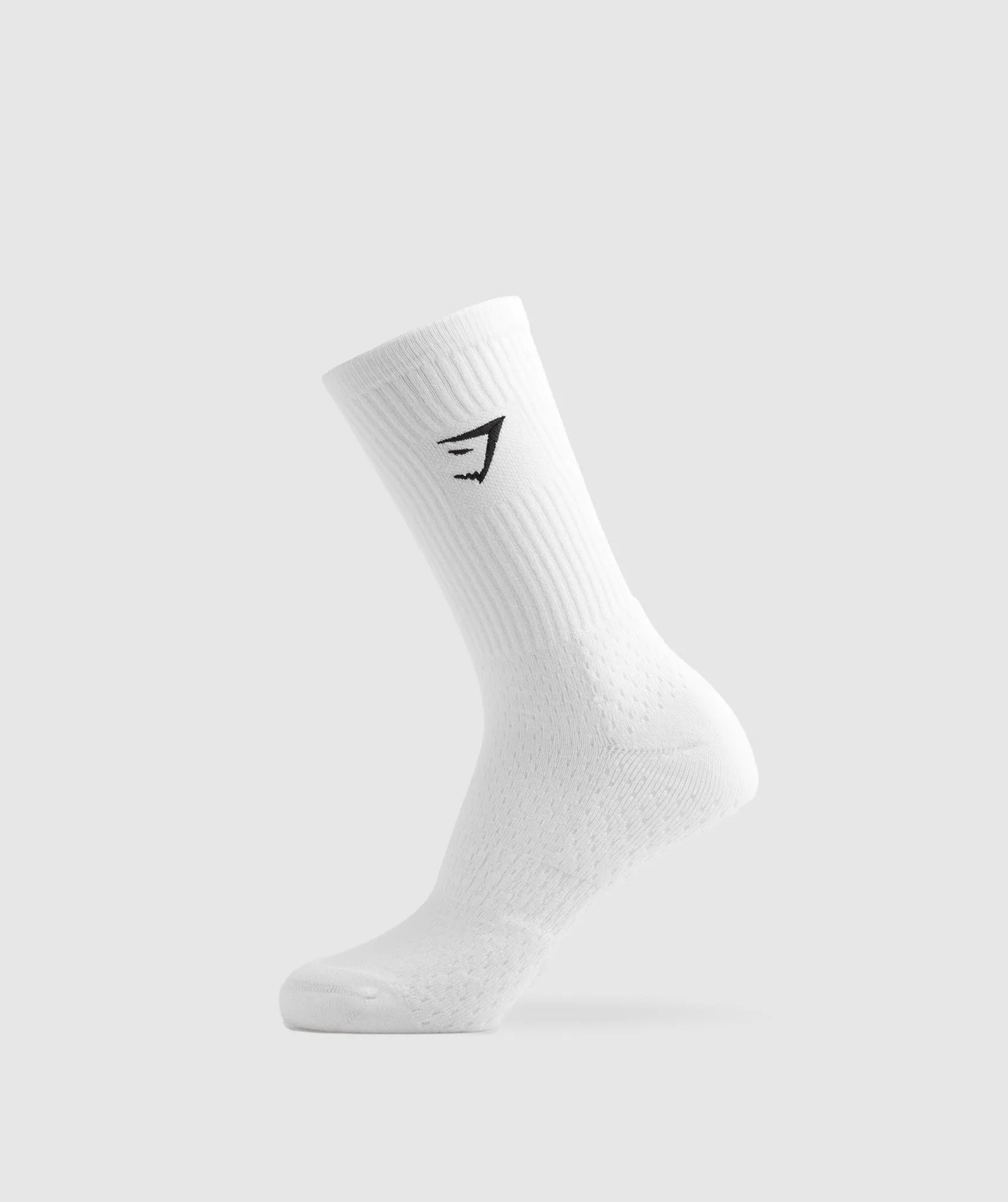 Gymshark Premium Sharkhead Crew Single - White