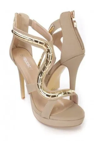 High Polished Peep Toe Heels