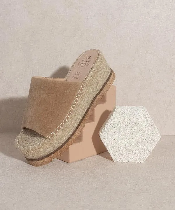 Ivy  Espadrille Platform Slides