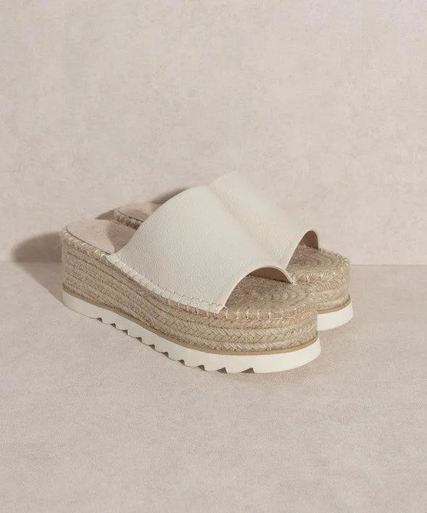 Ivy  Espadrille Platform Slides