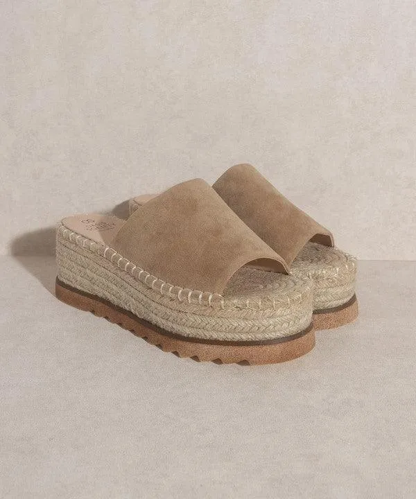 Ivy  Espadrille Platform Slides