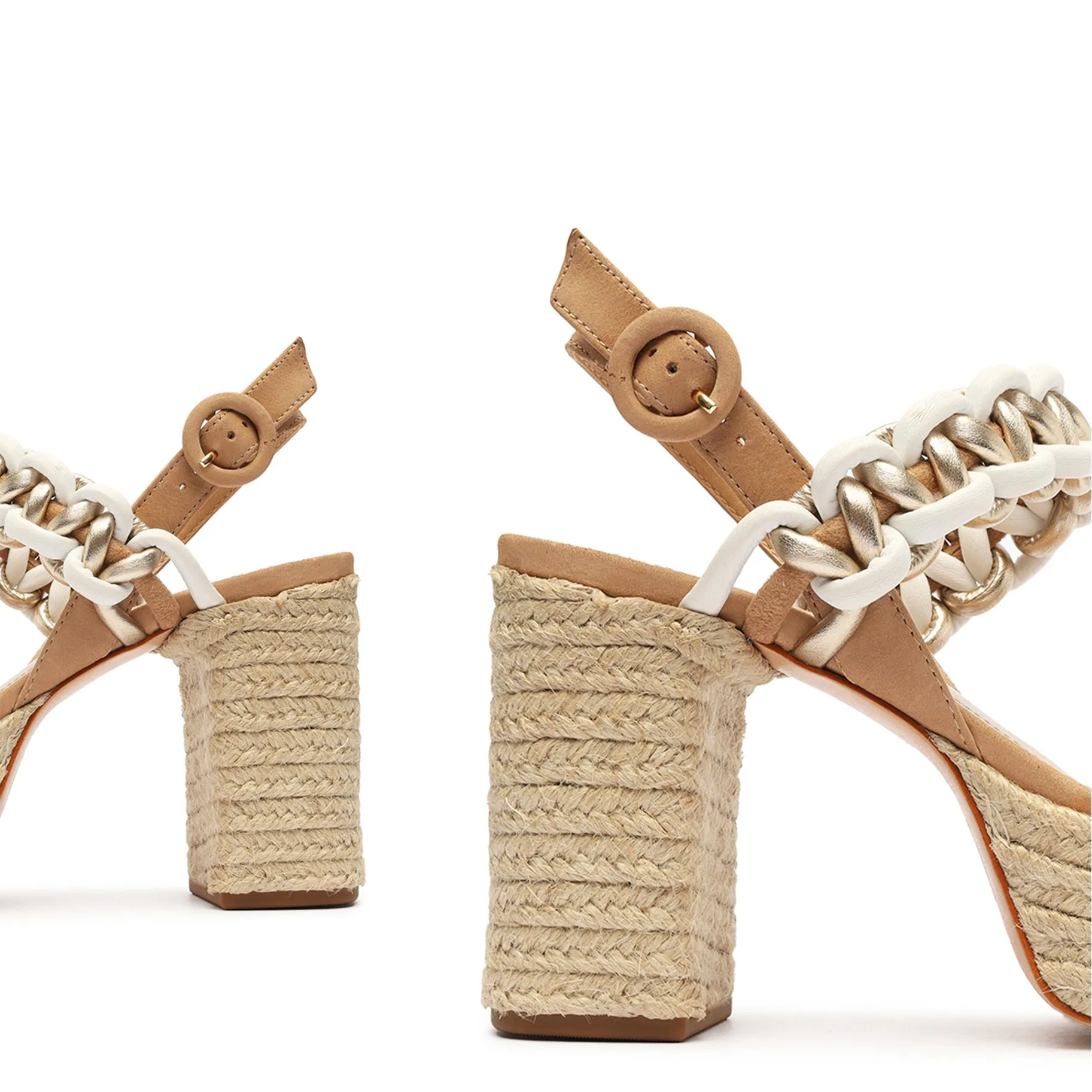 Juliet Plataform Suede & Leather Sandal