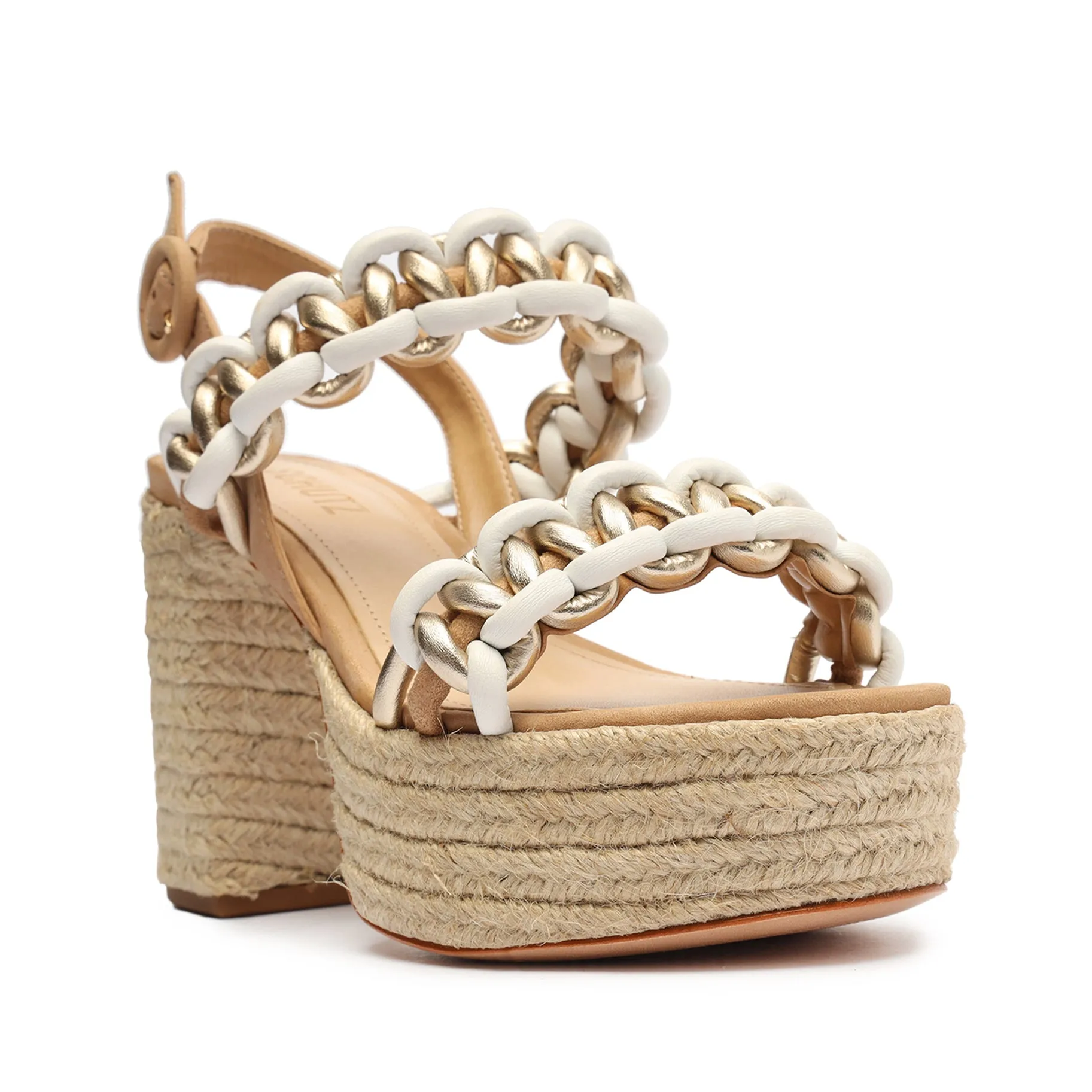 Juliet Plataform Suede & Leather Sandal