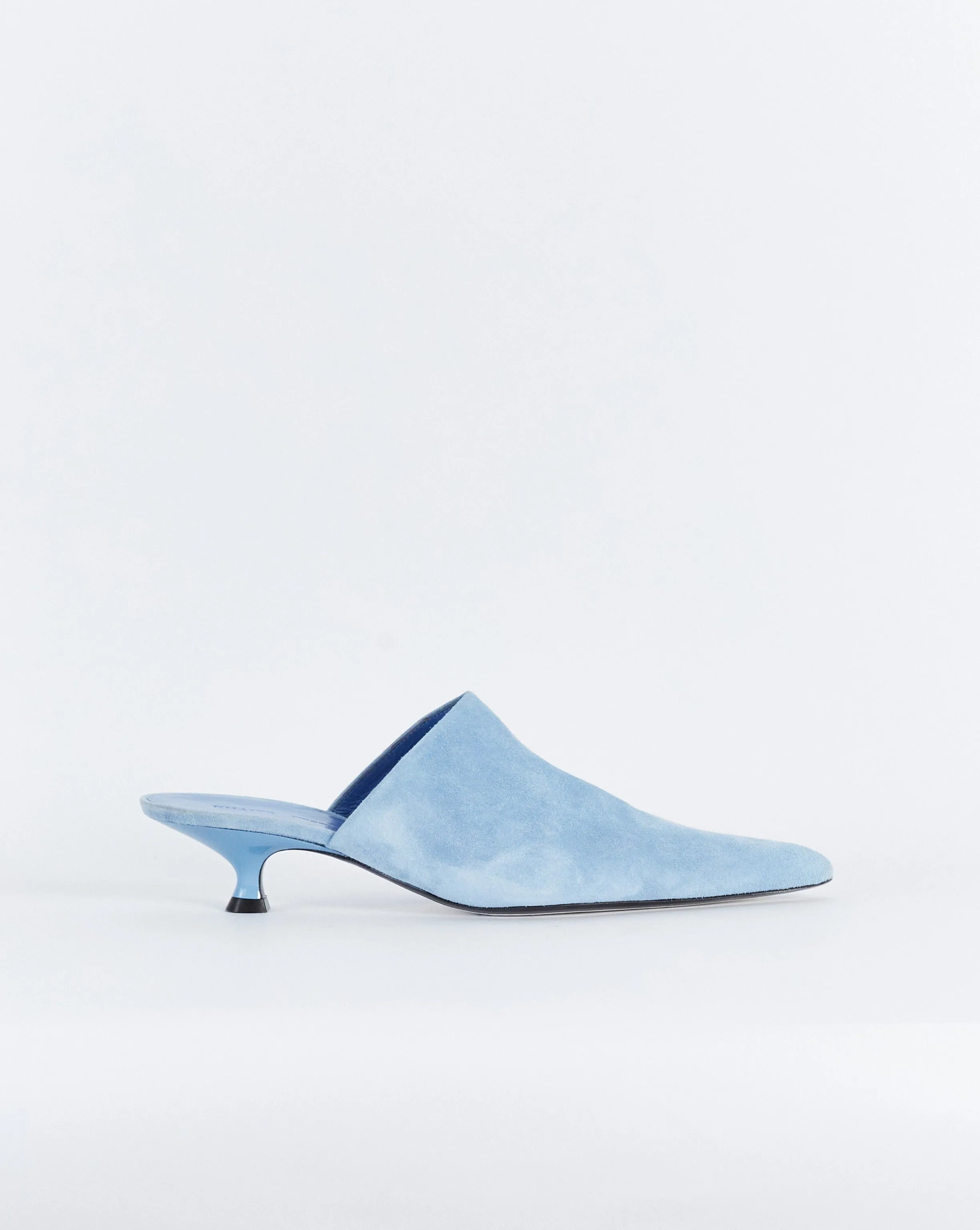 Khaite 'volosa' suede mules, blue, 40