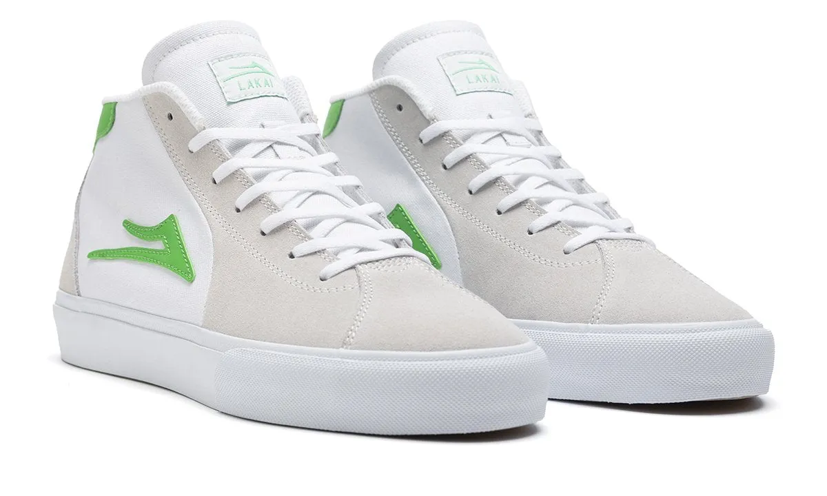 LAKAI FLACO II MID WHITE SUEDE