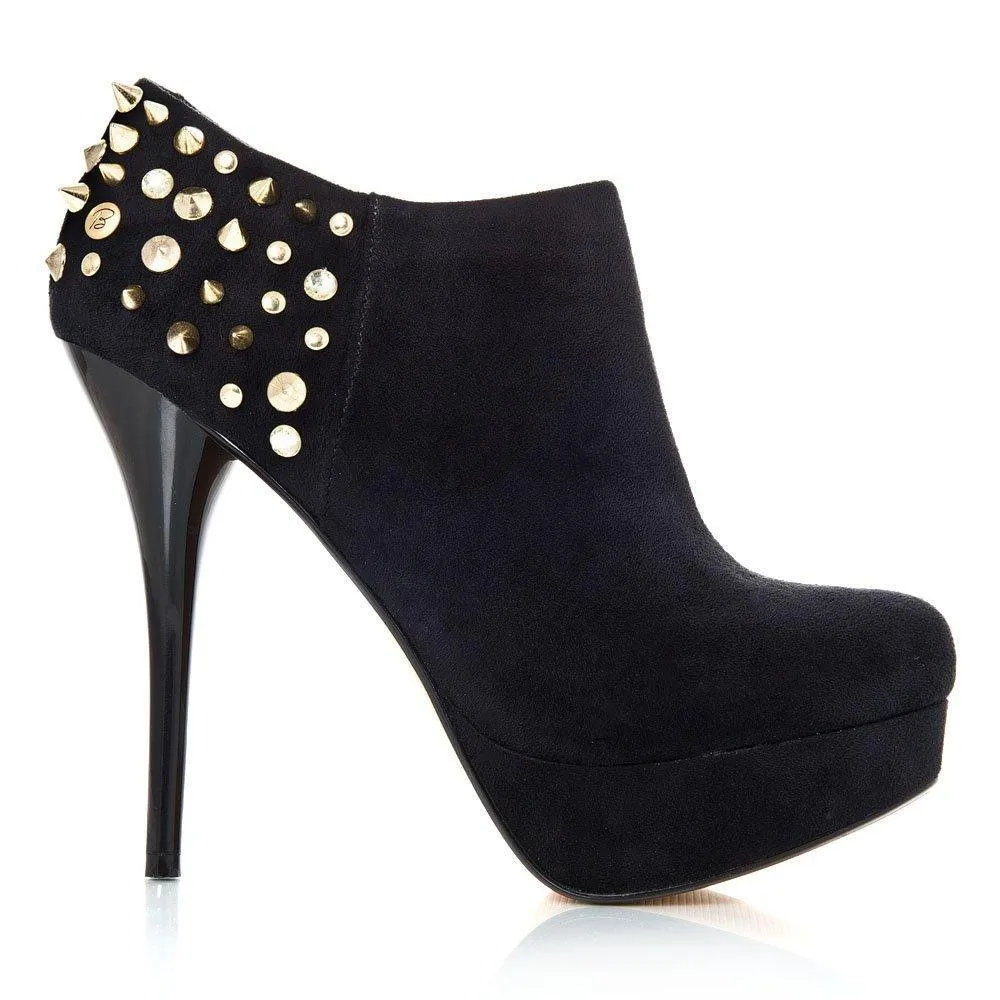 Lee Concealed Platform High Heel Studded Ankle Shoe Boot