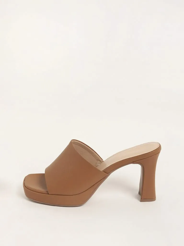 LUNA BLU Beige Mule Sandals